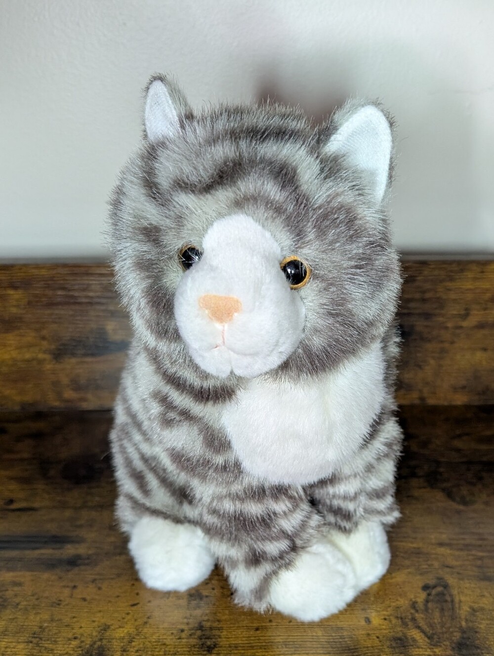 Douglas Nickel Gray Tabby Cat Plush Realistic Striped Stuffed Animal Kitty 9"